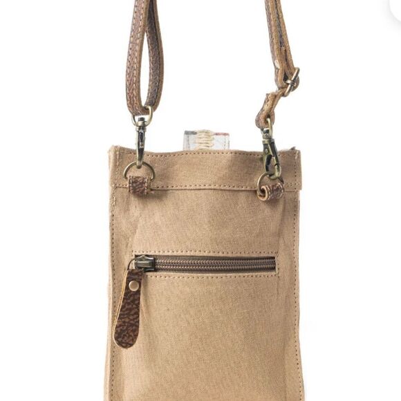 Myra Desert Sage Fringe Cell Phone Bag - Picture 8 of 10